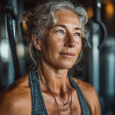 Активні літні люди займаються фітнесом